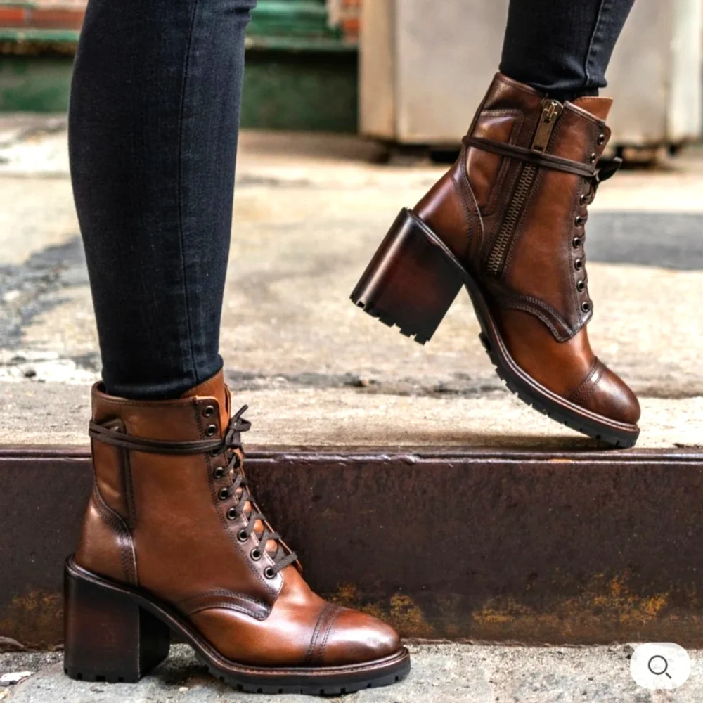 THURSDAY BOOT CO. Brown Leather Rebel Boots - Picture 2 of 9